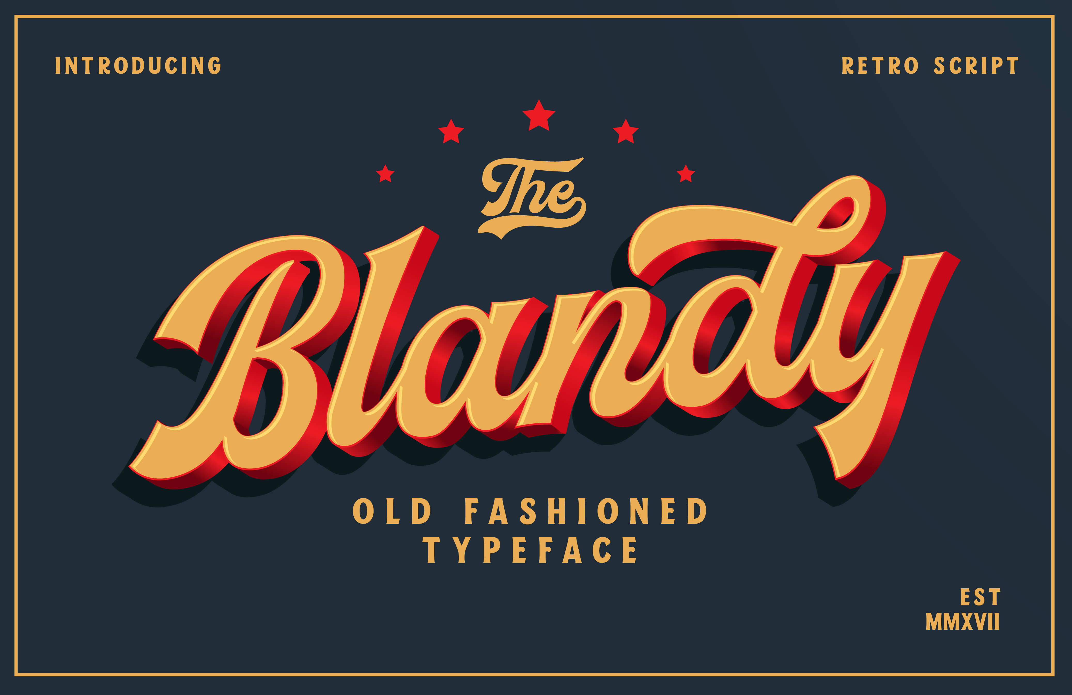 Blandy Typeface: Vintage Sports Typography for Bold Campaigns