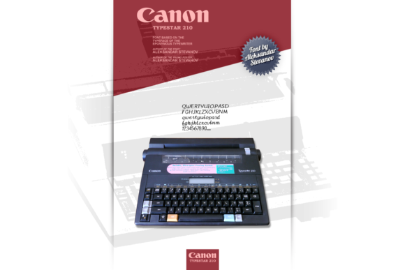 Canon TypeStar 210: A Retro Handwritten Font for Authentic Branding
