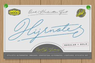 Hijrnotes Typeface: Elevating Brand Identity with Script Amp Design