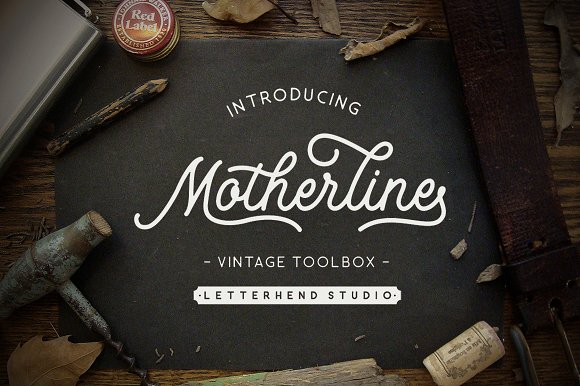 Motherline: A Vintage Script Typeface for Modern Digital Branding