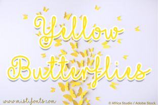 Yellow Butterflies: A Creative Script Font for Small Business Branding